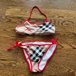 Burberry Children little girl checkered bikini size 10Y gently used
